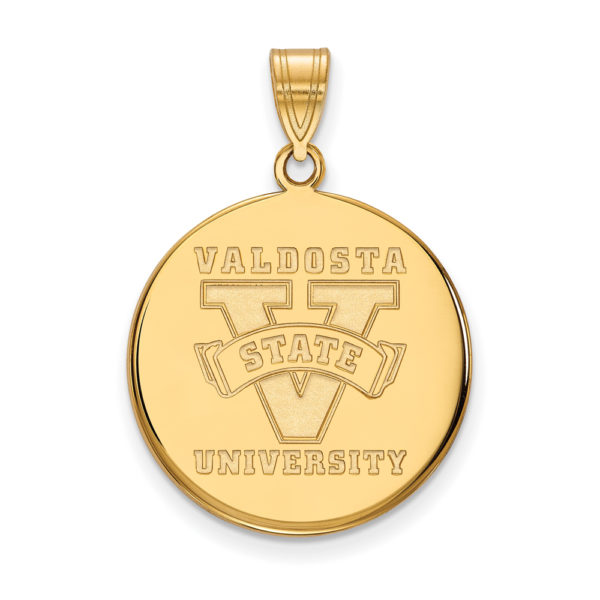 10k Yellow Gold Valdosta State Large Disc Pendant