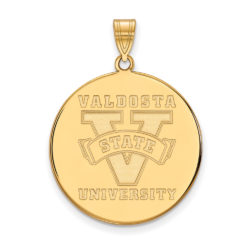 10k Yellow Gold Valdosta State XL Disc Pendant