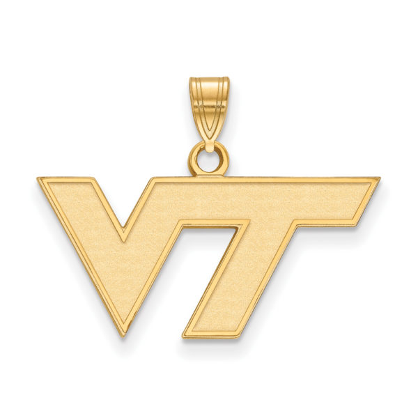 10k Yellow Gold Virginia Tech Small Logo Pendant