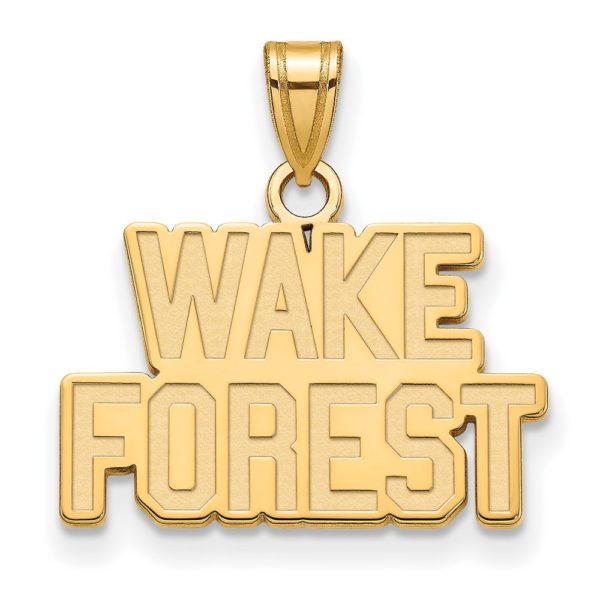 10k Yellow Gold Wake Forest U. Small Logo Pendant