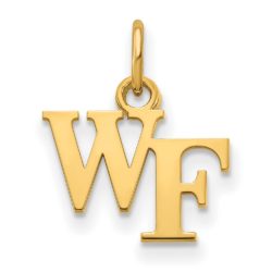 10k Yellow Gold Wake Forest U. XS (Tiny) Logo Charm or Pendant