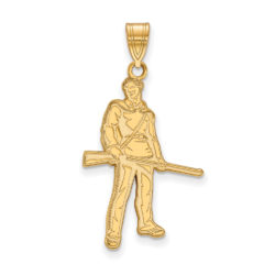 10k Yellow Gold West Virginia U. Large Mascot Pendant