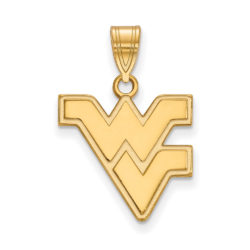 10k Yellow Gold West Virginia U. Medium Logo Pendant