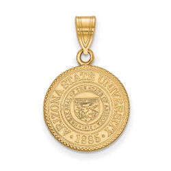 14k Gold Plated Silver Arizona State Medium Crest Pendant