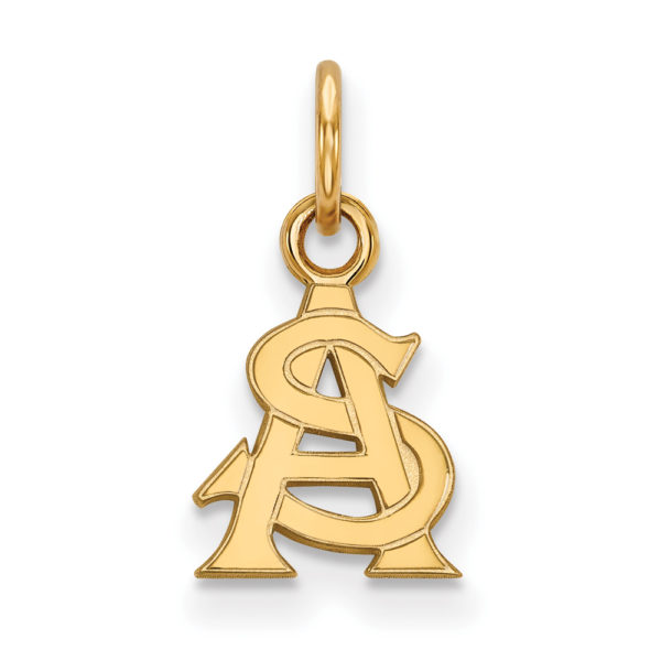 14k Gold Plated Silver Arizona State XS (Tiny) Charm or Pendant