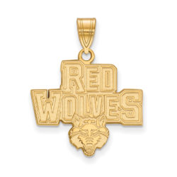 14k Gold Plated Silver Arkansas State Large Pendant