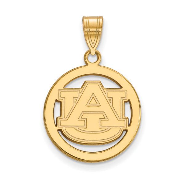 14k Gold Plated Silver Auburn U Small Circle Pendant