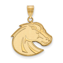 14k Gold Plated Silver Boise State Univ. Large Pendant