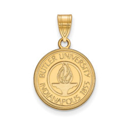 14k Gold Plated Silver Butler U Medium Crest Pendant