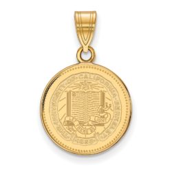 14k Gold Plated Silver California Berkeley Medium Crest Pendant