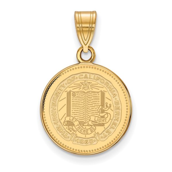 14k Gold Plated Silver California Berkeley Medium Crest Pendant