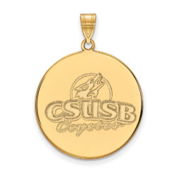 14k Gold Plated Silver California State San Bernardino XL Pendant