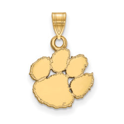 14k Gold Plated Silver Clemson U Small Pendant