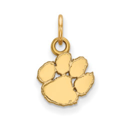 14k Gold Plated Silver Clemson U XS (Tiny) Charm or Pendant