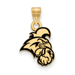 14k Gold Plated Silver Coastal Carolina U Small Enamel Pendant