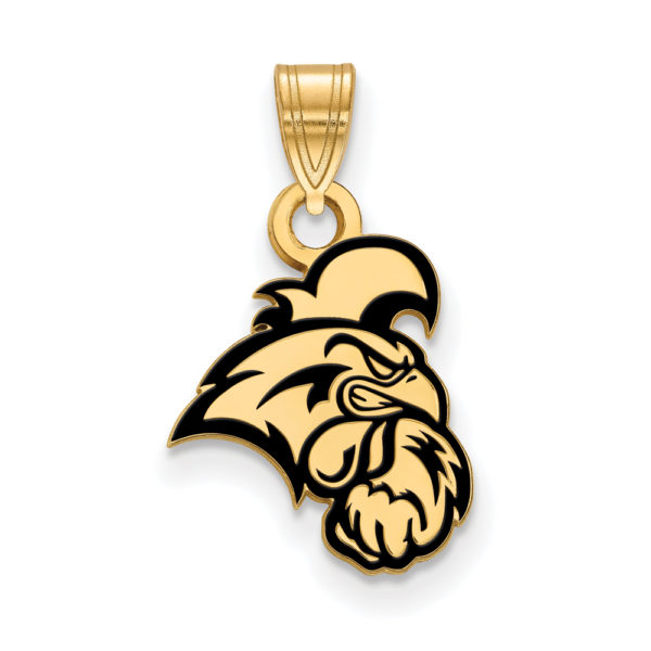 14k Gold Plated Silver Coastal Carolina U Small Enamel Pendant