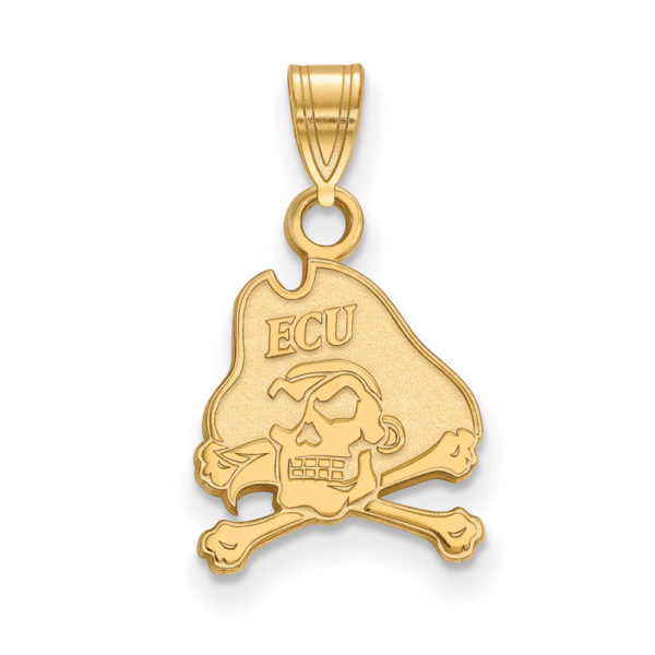 14k Gold Plated Silver East Carolina U Small Pendant