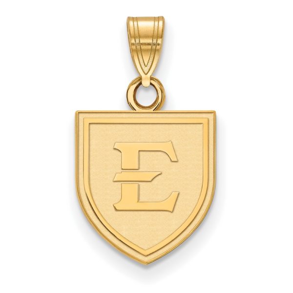 14k Gold Plated Silver East Tennessee State Small Pendant