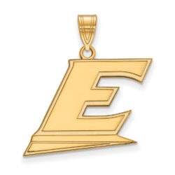 14k Gold Plated Silver Eastern Kentucky U Large Pendant