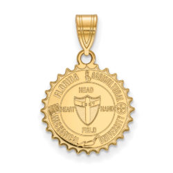 14k Gold Plated Silver Florida A&M U Medium Crest Pendant