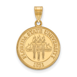 14k Gold Plated Silver Florida State Large Crest Pendant