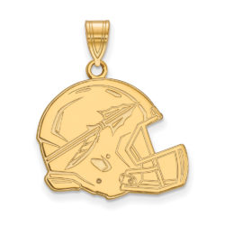 14k Gold Plated Silver Florida State Large Helmet Pendant