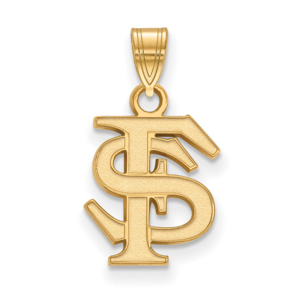 14k Gold Plated Silver Florida State Small 'FS' Pendant