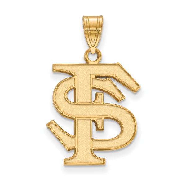 14k Gold Plated Silver Florida State Univ. Large Pendant