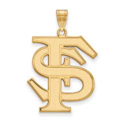 14k Gold Plated Silver Florida State XL Pendant