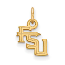 14k Gold Plated Silver Florida State XS (Tiny) 'FSU' Charm or Pendant