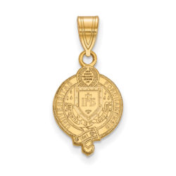 14k Gold Plated Silver Fordham U Medium Crest Pendant