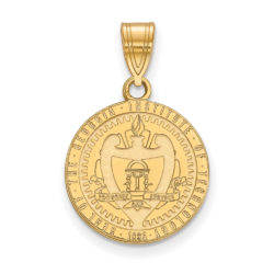 14k Gold Plated Silver Georgia Tech Med Crest Pendant