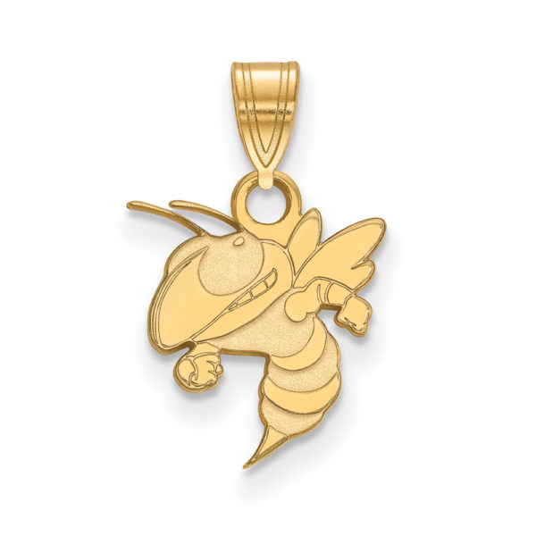 14k Gold Plated Silver Georgia Technology Small Pendant