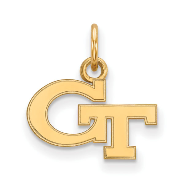 14k Gold Plated Silver Georgia Technology XS (Tiny) 'GT' Charm