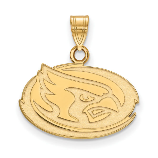 14k Gold Plated Silver Iowa State Small Oval Mascot Pendant