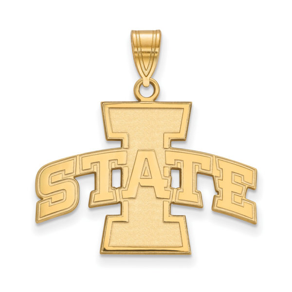 14k Gold Plated Silver Iowa State Univ. Large Pendant