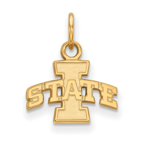 14k Gold Plated Silver Iowa State XS (Tiny) Charm or Pendant