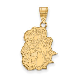 14k Gold Plated Silver James Madison U Large Mascot Pendant