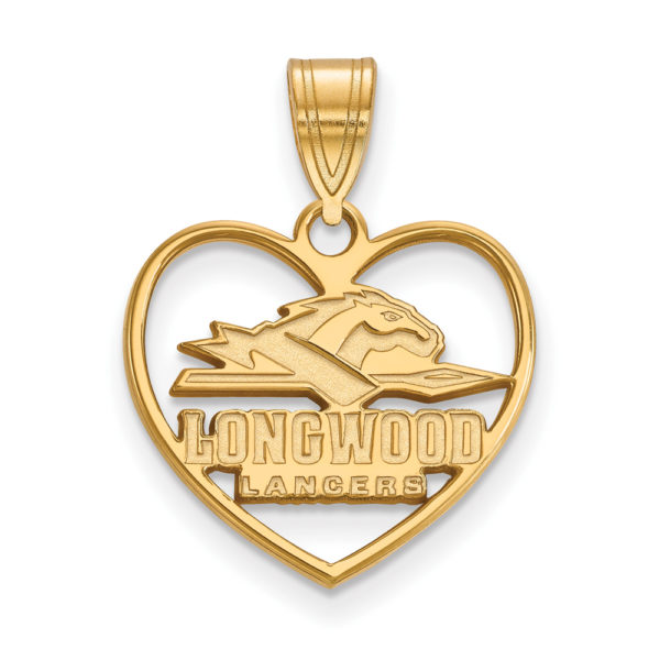 14k Gold Plated Silver Longwood U Heart Pendant