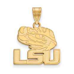 14k Gold Plated Silver Louisiana State Md 'LSU' Mascot Pendant