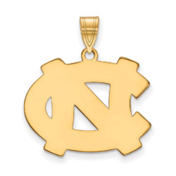 14k Gold Plated Silver North Carolina Large 'NC' Pendant