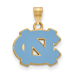 14k Gold Plated Silver North Carolina Small Enamel Pendant