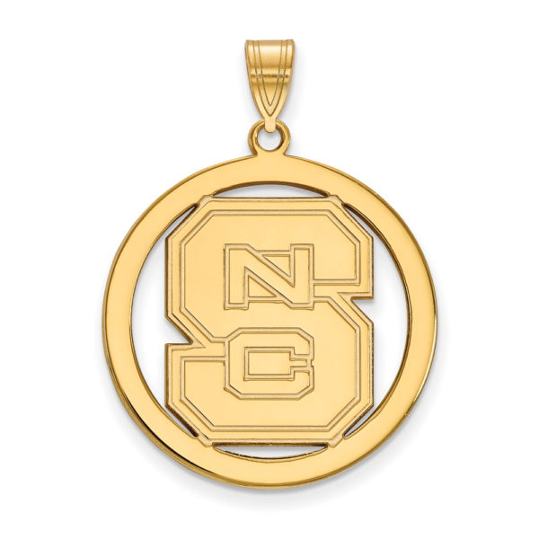 14k Gold Plated Silver North Carolina State L Pendant in C