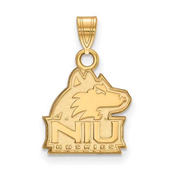 14k Gold Plated Silver Northern Illinois U Small Pendant