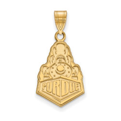 14k Gold Plated Silver Purdue Large Logo Pendant