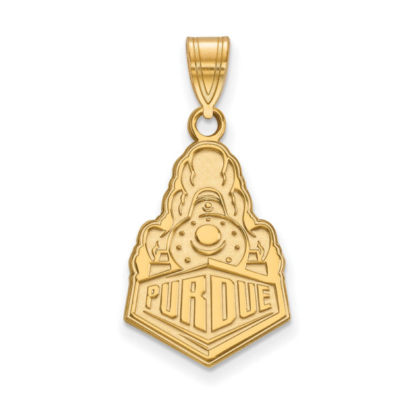 14k Gold Plated Silver Purdue Large Logo Pendant