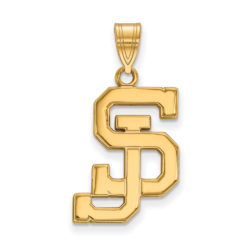 14k Gold Plated Silver San Jose State Large Pendant