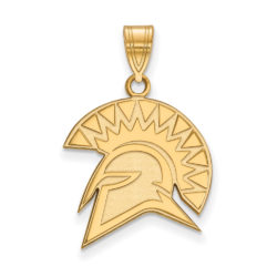 14k Gold Plated Silver San Jose State U. Large Pendant