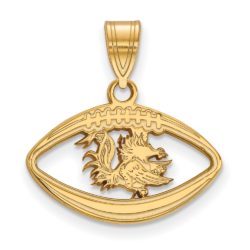 14k Gold Plated Silver South Carolina Football Pendant