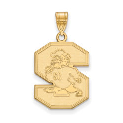 14k Gold Plated Silver South Carolina State Large Pendant